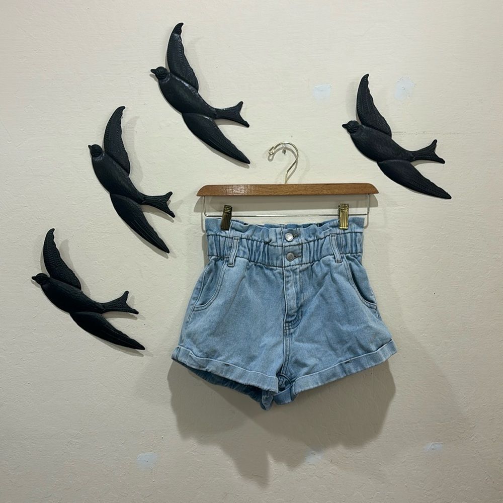 PacSun Cinched Waist Denim Mom Short - XS